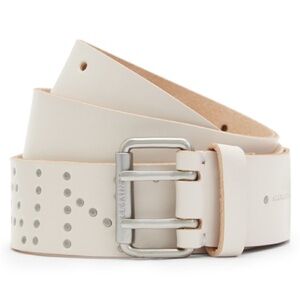All Saints Leather Belt with Silver Buckle